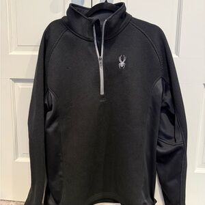 Spyder Men's Black Half-Zip Pullover with Contrast Zip